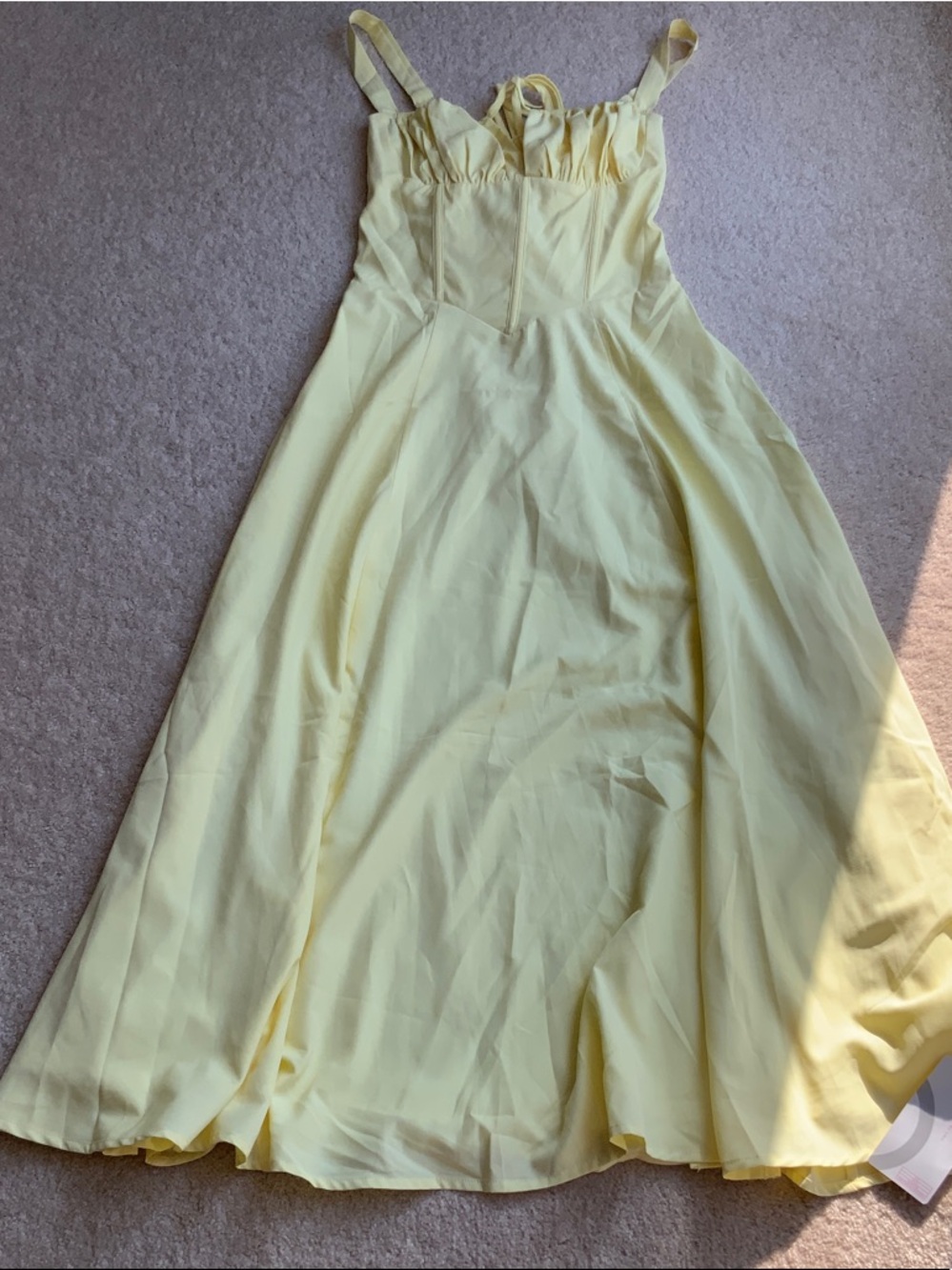 NWT Bright Yellow Midi Dress
